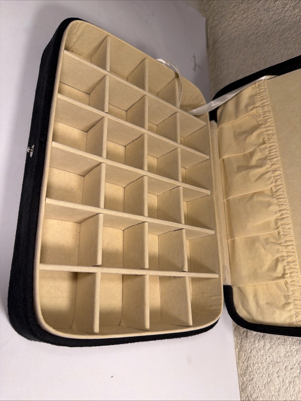 Black Jewelry Travel Case with Snap Closure - Picture 4 of 11